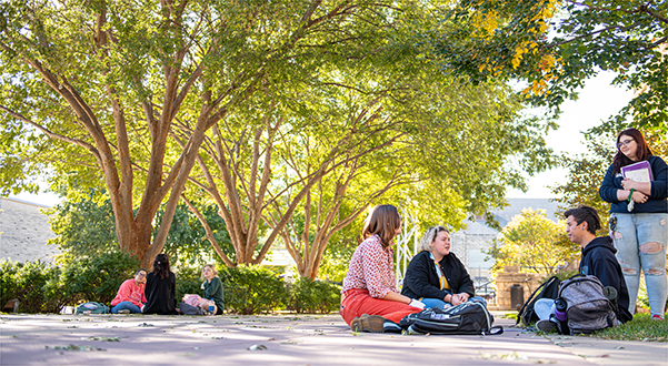 students on campus photo