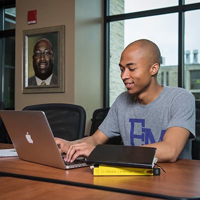 Student accessing checklists for admitted students